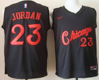 Men's Chicago Bulls #23 Michael Jordan 2017 Black Bulls Fashion Stitched NBA Nike Basketball Jersey