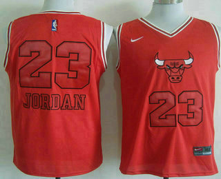 Men's Chicago Bulls #23 Michael Jordan Red Bull Head Fashion Stitched NBA Nike Swingman Jersey