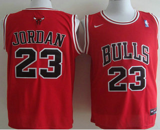 Men's Chicago Bulls #23 Michael Jordan Red Fashion Stitched NBA Nike Swingman Jersey
