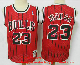 Men's Chicago Bulls #23 Michael Jordan Red Hardwood Classics Reload Swingman Throwback Jersey