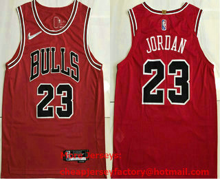 Men's Chicago Bulls #23 Michael Jordan Red Nike 75th Anniversary Diamond 2021 AU Stitched Jersey
