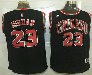 Men's Chicago Bulls #23 Michael Jordan Revolution 30 Swingman Black Jersey