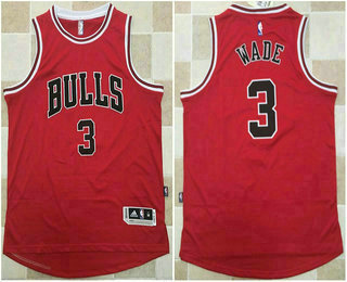 Men's Chicago Bulls #3 Dwyane Wade Red AU Soul Swingman Jersey