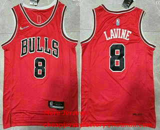 Men's Chicago Bulls #8 Zach Lavine Red Diamond 75th Icon Swingman Jersey