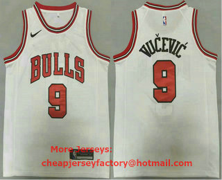 Men's Chicago Bulls #9 Nikola Vucevic White 2020 Nike Swingman Stitched NBA Jersey