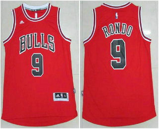 Men's Chicago Bulls #9 Rajon Rondo Red Revolution 30 Swingman Basketball Jersey