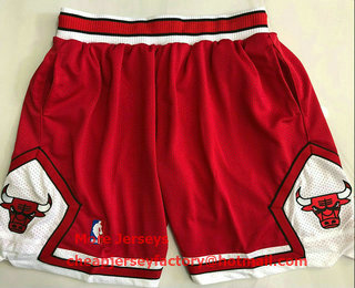 Men's Chicago Bulls Red AU Throwback Shorts