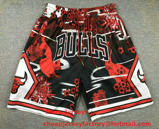 Men's Chicago Bulls Red Black Rabbit Swingman Shorts