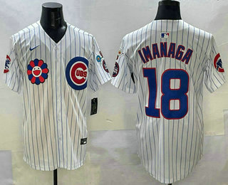 Men's Chicago Cubs #18 Shota Imanaga White 2025 Tokyo Series Limited Stitched Jersey