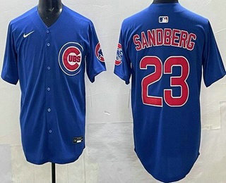 Men's Chicago Cubs #23 Ryne Sandberg Blue Limited Jersey
