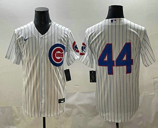 Men's Chicago Cubs #44 Anthony Rizzo White Stitched Cool Base Nike Jersey