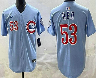 Men's Chicago Cubs #53 Colin Rea Baby Blue Limited Jersey