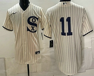 Men's Chicago White Sox #11 Luis Aparicio Cream Player Name 2021 Field of Dreams Authentic Jersey