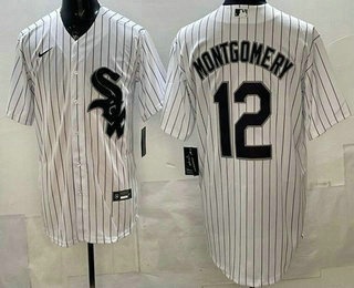 Men's Chicago White Sox #12 Colson Montgomery White Cool Base Jersey
