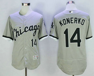 Men's Chicago White Sox #14 Paul Konerko Retired Gray 2016 Flexbase Baseball Jersey