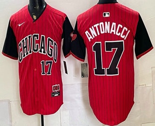 Men's Chicago White Sox #17 Sam Antonacci Red Black 2025 City Connect Limited Stitched Jersey