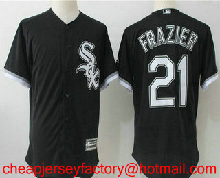 Men's Chicago White Sox #21 Todd Frazier Black Stitched MLB Cool Base Jersey