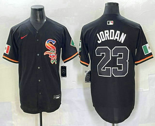 Men's Chicago White Sox #23 Michael Jordan Black Mexico Limited Stitched Jersey