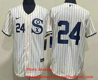 Men's Chicago White Sox #24 Yasmani Grandal Cream 2021 Field of Dreams Authentic Jersey