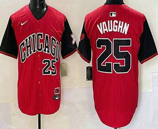 Men's Chicago White Sox #25 Andrew Vaughn Red 2025 City Connect Limited Jersey