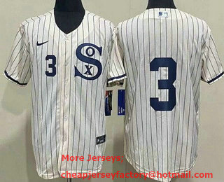 Men's Chicago White Sox #3 Harold Baines Cream 2021 Field of Dreams Authentic Jersey