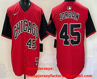 Men's Chicago White Sox #45 Michael Jordan Red 2025 City Connect Limited Stitched Jersey