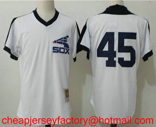 Men's Chicago White Sox #45 Michael Jordan Throwback Mesh Batting Practice Stitched MLB Mitchell & Ness Jersey