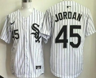 Men's Chicago White Sox #45 Michael Jordan White Limited Jersey
