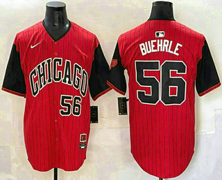 Men's Chicago White Sox #56 Mark Buehrle Red 2025 City Connect Limited Jersey