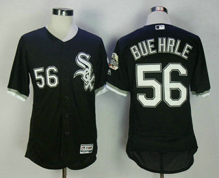 Men's Chicago White Sox #56 Mark Buehrle Retired Black Stitched MLB Flex Base Jersey with 2005 World Series Patch