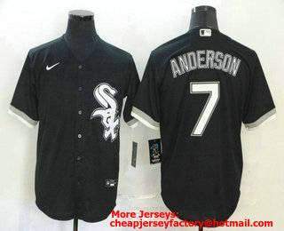 Men's Chicago White Sox #7 Tim Anderson Black Stitched MLB Cool Base Nike Jersey