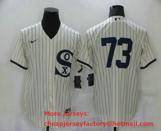 Men's Chicago White Sox #73 Yermin Mercedes 2021 Cream Field of Dreams Cool Base Stitched Nike Jersey