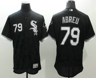 Men's Chicago White Sox #79 Jose Abreu Black 2016 Flexbase Baseball Jersey