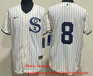 Men's Chicago White Sox #8 Bo Jackson Cream 2021 Field of Dreams Cool Base Jersey