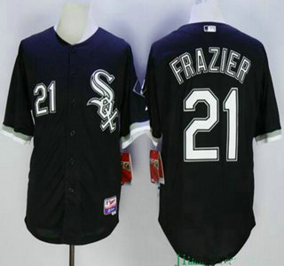 Men's Chicago White Sox 21 Todd Frazier Black New Cool base Baseball jersey