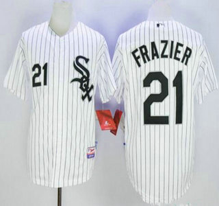 Men's Chicago White Sox 21 Todd Frazier Home White New Cool base Baseball jersey