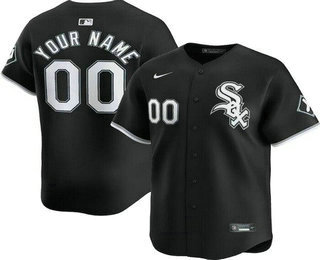 Men's Chicago White Sox Customized Black Alternate Limited Jersey