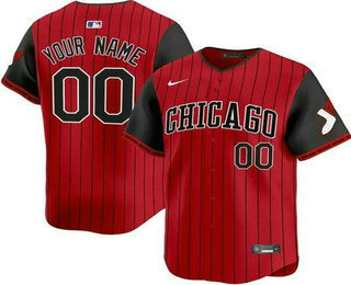 Men's Chicago White Sox Customized Red 2025 City Connect Limited Jersey