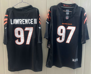 Men's Cincinnati Bengals #97 Dexter Lawrence II Limited Black Vapor Jersey