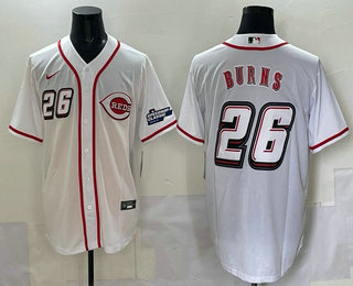 Men's Cincinnati Reds #26 Chase Burns White 2025 Speedway Classic Limited Jersey
