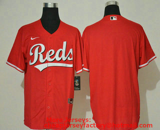 Men's Cincinnati Reds Blank Red Stitched MLB Cool Base Nike Jersey
