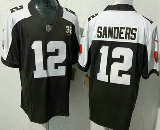 Men's Cleveland Browns #12 Shedeur Sanders Limited Brown Thanksgiving FUSE Vapor Jersey