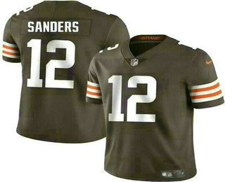 Men's Cleveland Browns #12 Shedeur Sanders Limited Brown Vapor Jersey