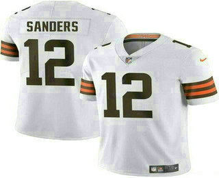 Men's Cleveland Browns #12 Shedeur Sanders Limited White Vapor Jersey