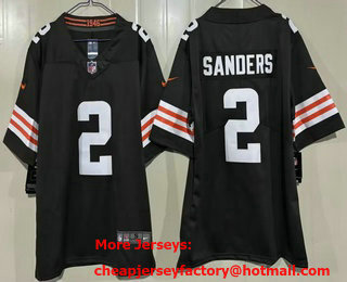 Men's Cleveland Browns #2 Shedeur Sanders Limited Brown Vapor Jersey