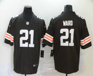 Men's Cleveland Browns #21 T.J. Ward Brown 2020 NEW Vapor Untouchable Stitched NFL Nike Limited Jersey