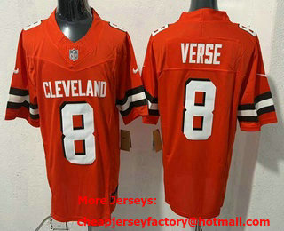 Men's Cleveland Browns #8 Jared Verse Limited Orange FUSE Vapor Jersey