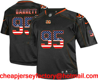Men's Cleveland Browns #95 Myles Garrett Black USA Flag Fashion Stitched NFL Nike Elite Jersey