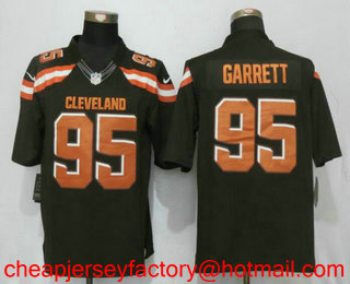Men's Cleveland Browns #95 Myles Garrett Brown Alternate Stitched NFL Nike Limited Jersey
