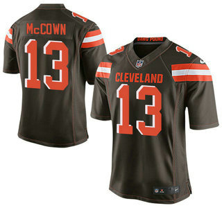 Men's Cleveland Browns #13 Josh McCown Brown Team Color 2015 NFL Nike Elite Jersey